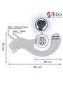 Ibiza - Vibratore Rabbit in Silicone Nero con Funzione Rotazione