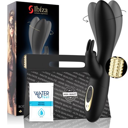 Ibiza Euphoric Spinning - Black Rabbit Vibrator with Rotation Function