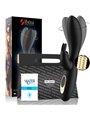 Ibiza Euphoric Spinning - Vibratore Rabbit Nero con Funzione Rotazione