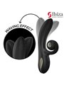 Ibiza Twister - Vibratore Rabbit in Silicone Nero con Vibro-Rotazione