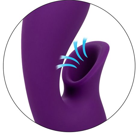 Ibiza Twister - Vibratore Rabbit in Silicone Nero con Vibro-Rotazione