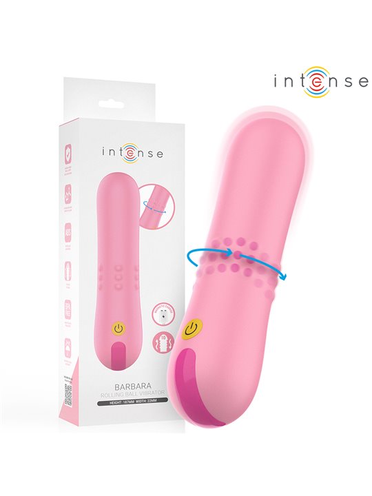 Intense Barbara - Vibratore Punto G in Silicone Rosa con Sfere Rotanti