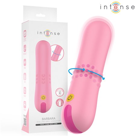 Intense Barbara - Vibratore Punto G in Silicone Rosa con Sfere Rotanti