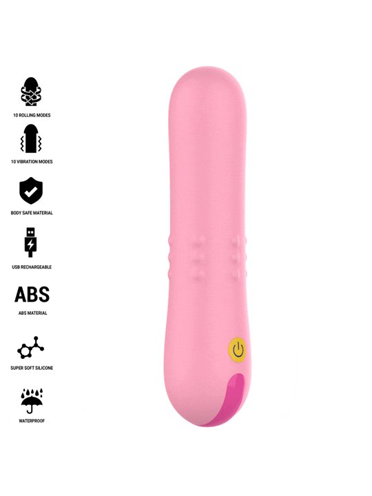 Intense Barbara - Vibratore Punto G in Silicone Rosa con Sfere Rotanti