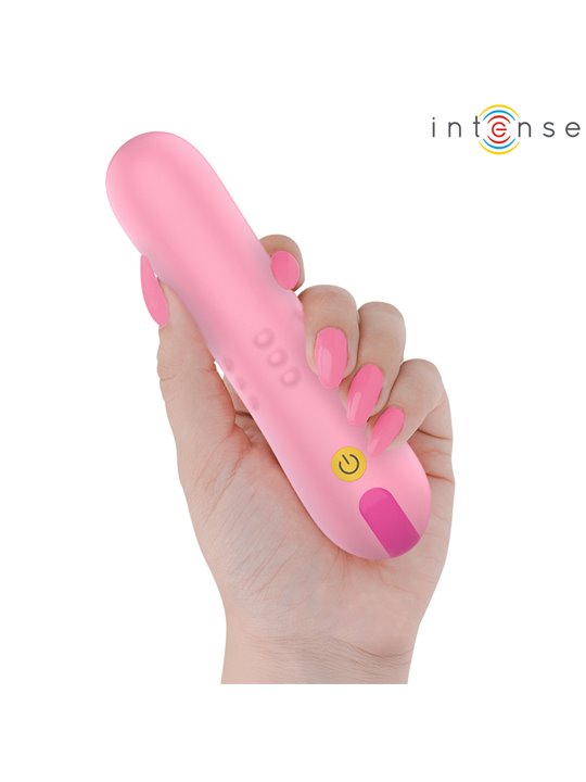 Intense Barbara - Vibratore Punto G in Silicone Rosa con Sfere Rotanti