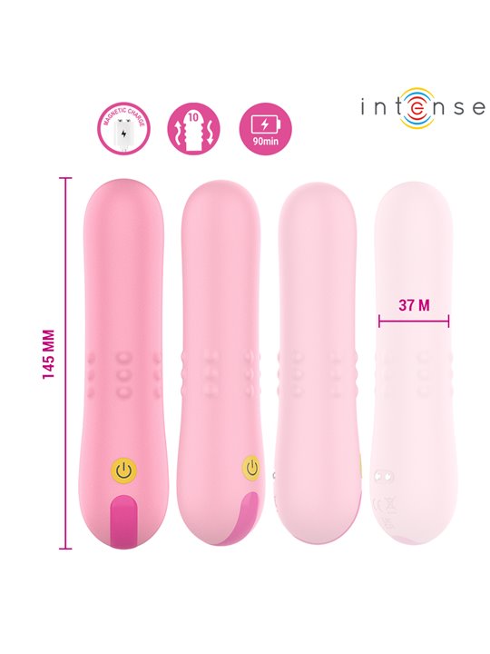 Intense Barbara - Vibratore Punto G in Silicone Rosa con Sfere Rotanti