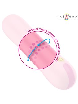 Intense Barbara - Vibratore Punto G in Silicone Rosa con Sfere Rotanti