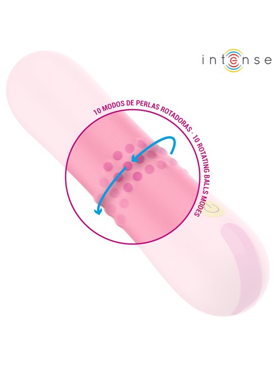 Intense Barbara - Vibratore Punto G in Silicone Rosa con Sfere Rotanti