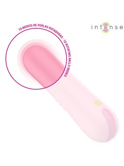 Intense Barbara - Pink Silicone G-Spot Vibrator with Rotating Balls