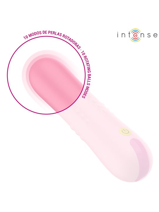 Intense Barbara - Vibratore Punto G in Silicone Rosa con Sfere Rotanti