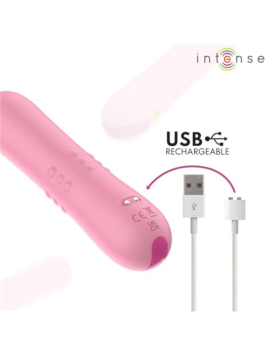 Intense Barbara - Vibratore Punto G in Silicone Rosa con Sfere Rotanti