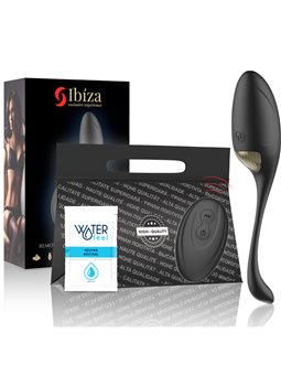 Ibiza - Ovetto Vibrante in Silicone Nero con Telecomando Ricaricabile