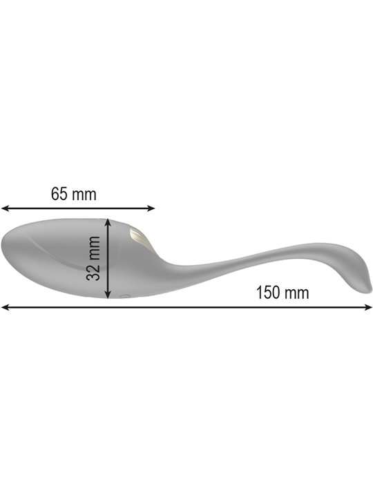 Ibiza - Black Silicone Vibrating Egg with Rechargeable Remote Control