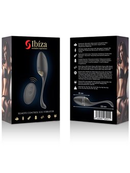 Ibiza - Ovetto Vibrante in Silicone Nero con Telecomando Ricaricabile