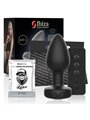 Ibiza - Plug Anale Vibrante in Silicone Nero con Telecomando Taglia L