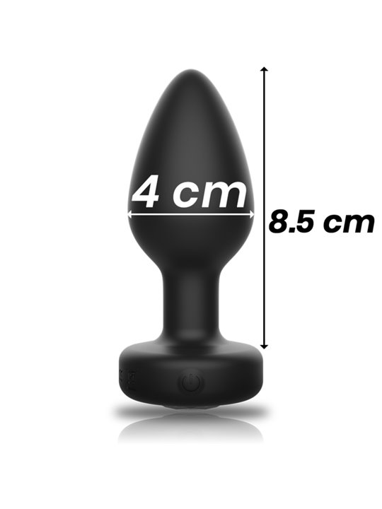 Ibiza - Plug Anale Vibrante in Silicone Nero con Telecomando Taglia L