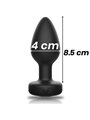 Ibiza - Plug Anale Vibrante in Silicone Nero con Telecomando Taglia L