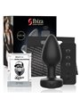 Ibiza - Black Silicone Vibrating Anal Plug with Remote Control Size M
