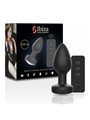 Ibiza - Plug Anale Vibrante in Silicone Nero con Telecomando Taglia M
