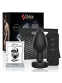 Ibiza - Black Silicone Vibrating Anal Plug with Remote Control Size S