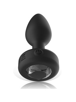 Ibiza - Plug Anale Vibrante in Silicone Nero con Telecomando Taglia S
