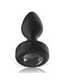 Ibiza - Black Silicone Vibrating Anal Plug with Remote Control Size S