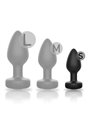 Ibiza - Black Silicone Vibrating Anal Plug with Remote Control Size S