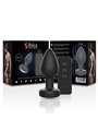 Ibiza - Black Silicone Vibrating Anal Plug with Remote Control Size S