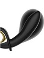 Ibiza - Vibratore Anale Vaginale Gonfiabile in Silicone Nero 16,5 Cm