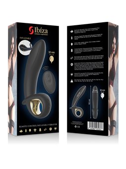Ibiza - Vibratore Anale Vaginale Gonfiabile in Silicone Nero 16,5 Cm