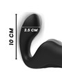 Ibiza - Vibratore Strap-On Su e Giù in Silicone Nero con Telecomando