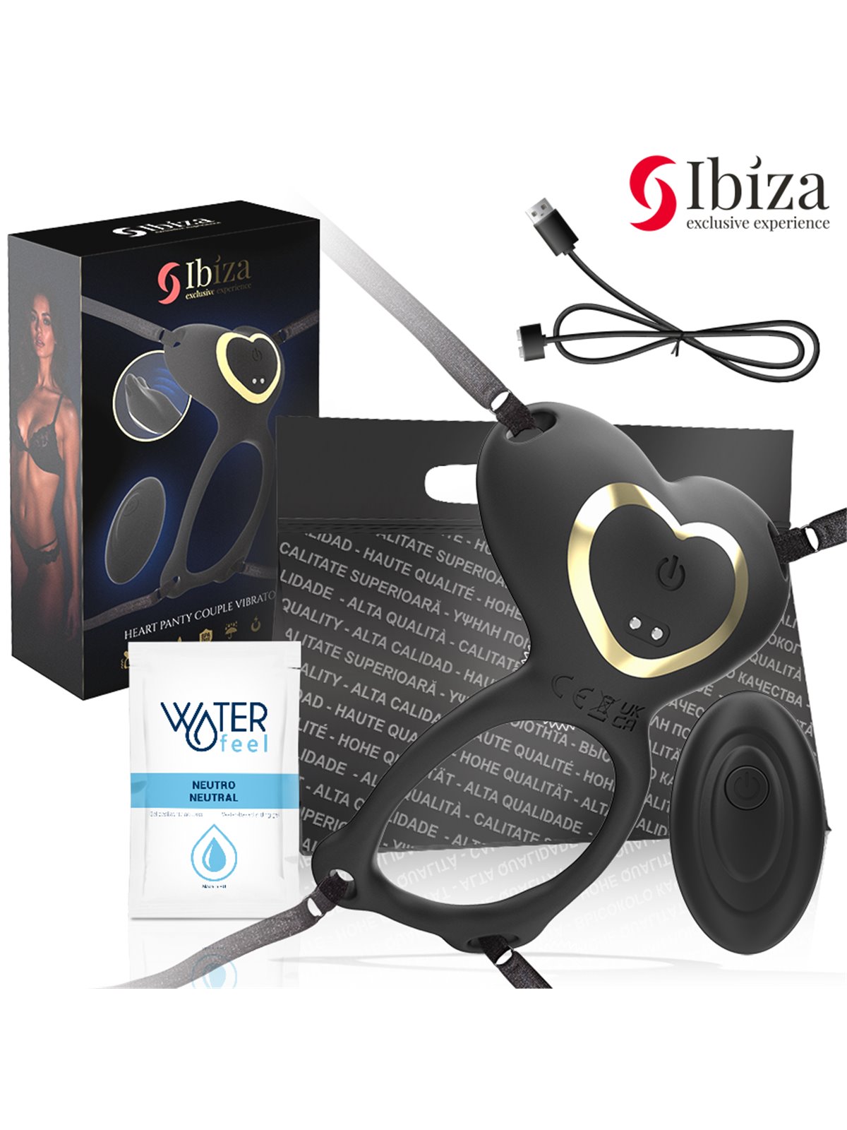 Ibiza Hearth Panty - Vibratore Cuore per Coppie Etero con Telecomando