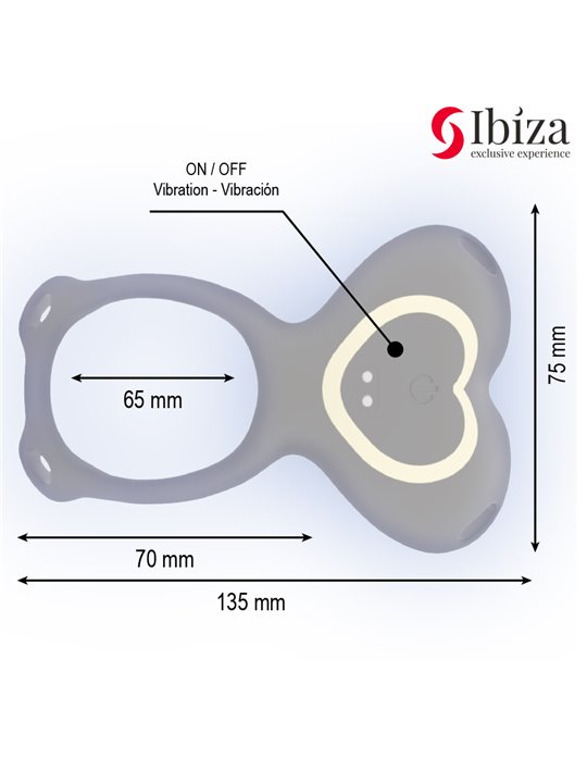 Ibiza Hearth Panty - Vibratore Cuore per Coppie Etero con Telecomando