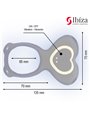 Ibiza Hearth Panty - Heart Vibrator for Straight Couples with Remote Control