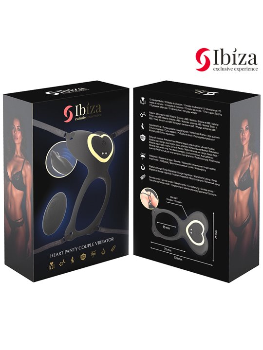 Ibiza Hearth Panty - Heart Vibrator for Straight Couples with Remote Control