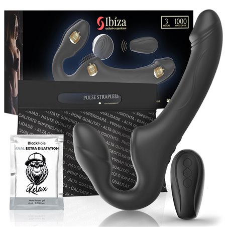 Ibiza Pulse Strapless - Silicone Strap-On Vibrator with Remote Control