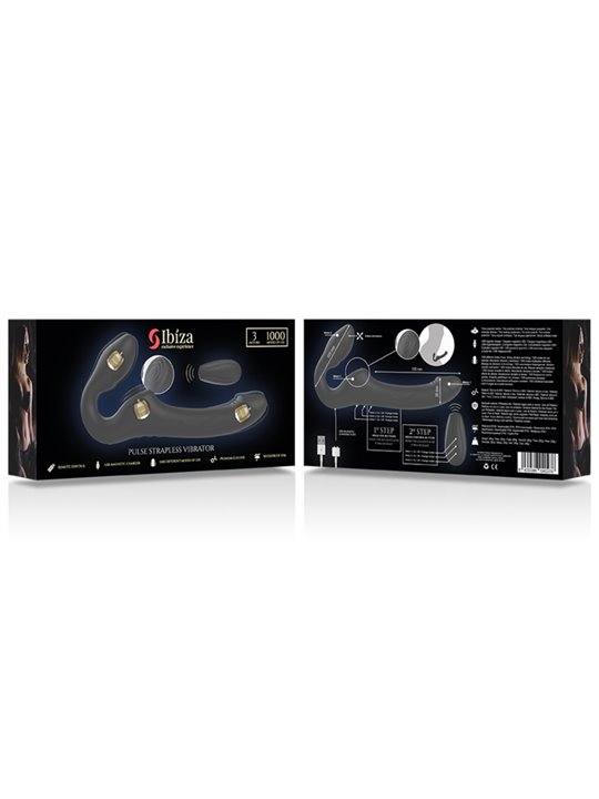 Ibiza Pulse Strapless - Vibratore Strap-On in Silicone con Telecomando