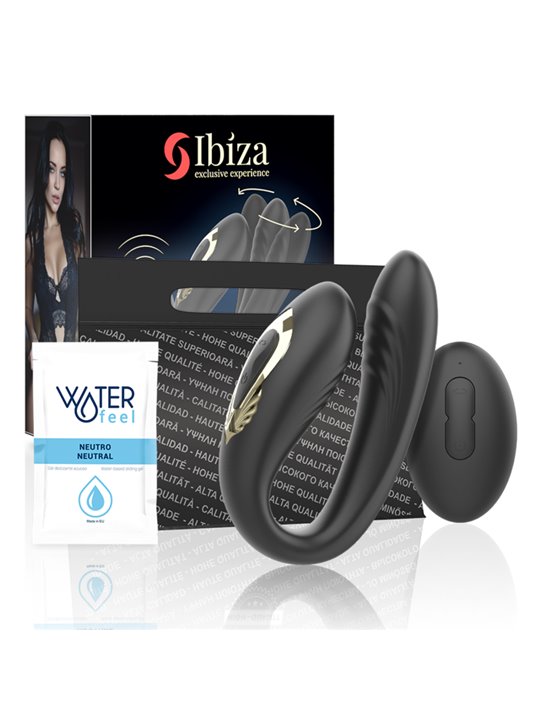 Ibiza Wave - Ovetto Nero Vibrante e Rotatorio con Telecomando