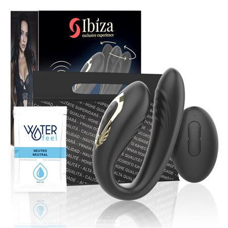 Ibiza Wave - Ovetto Nero Vibrante e Rotatorio con Telecomando