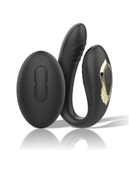 Ibiza Wave - Black Vibrating and Rotating Egg with Remote Control