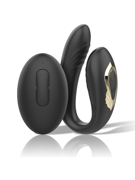 Ibiza Wave - Ovetto Nero Vibrante e Rotatorio con Telecomando
