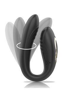 Ibiza Wave - Black Vibrating and Rotating Egg with Remote Control