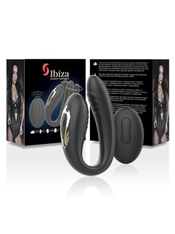 Ibiza Wave - Ovetto Nero Vibrante e Rotatorio con Telecomando