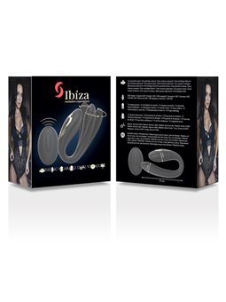 Ibiza Wave - Ovetto Nero Vibrante e Rotatorio con Telecomando