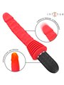 Intense Cynthia - Vibratore a Spinta in Silicone Rosso con Telecomando