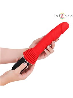 Intense Cynthia - Red Silicone Thrusting Vibrator with Remote Control