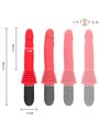Intense Cynthia - Vibratore a Spinta in Silicone Rosso con Telecomando