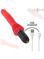 Intense Cynthia - Vibratore a Spinta in Silicone Rosso con Telecomando