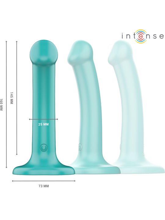 Intense Katie - Blue Silicone Vibrator with Suction Cup and Remote Control