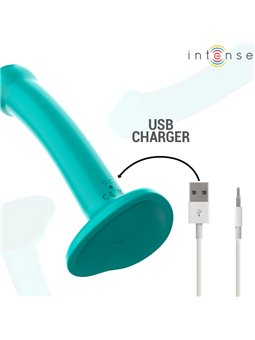 Intense Katie - Blue Silicone Vibrator with Suction Cup and Remote Control